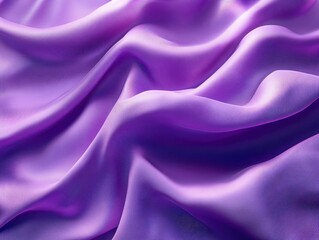 Obraz premium Soft and Flowing Purple Satin Fabric with Gentle Waves and Textures, Ideal for Fashion Design, Backgrounds, and Artistic Projects
