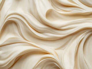 Fototapeta premium Creamy White Substance Ripples