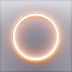 Illuminated circular light against a soft backdrop