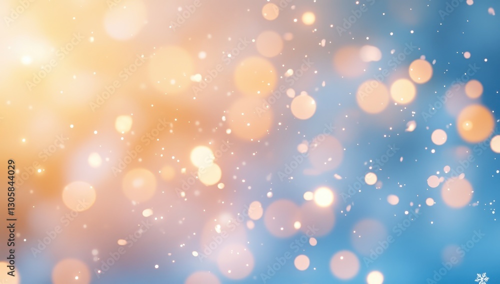 Poster soft bokeh background with gentle orange and blue tones for use in creative and design projects