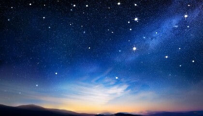 sky background at night with bright stars the image of the dark sky filled with stars is beautiful and magical simulated and realistic images of memories of a night with a hazy sky and bright stars