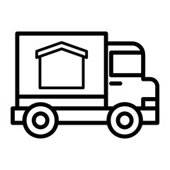 delivery truck Line Icon
