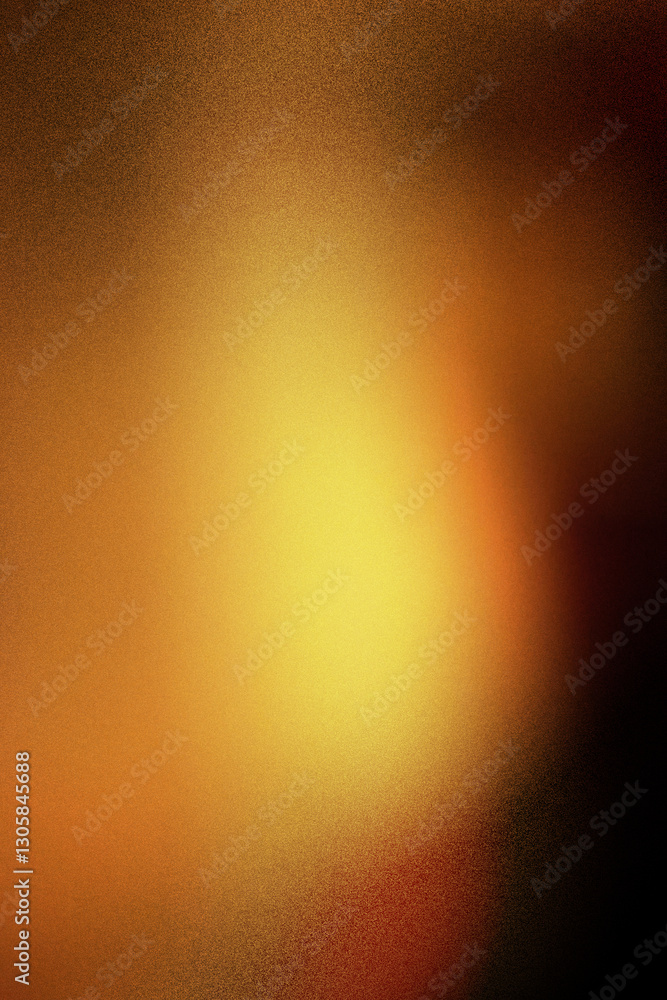 Aufkleber abstract warm gradient background from orange to bright yellow with noise grain overlay texture.
