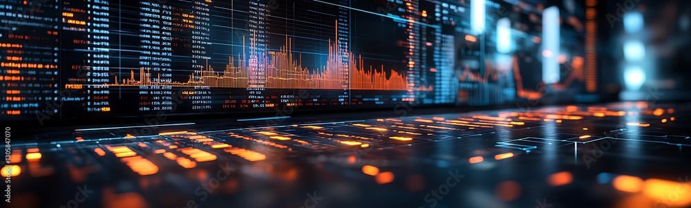Poster AI-powered financial analysis interface showcasing futuristic design concepts.