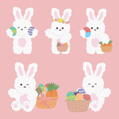 Cute Bunny Easter Cartoon 