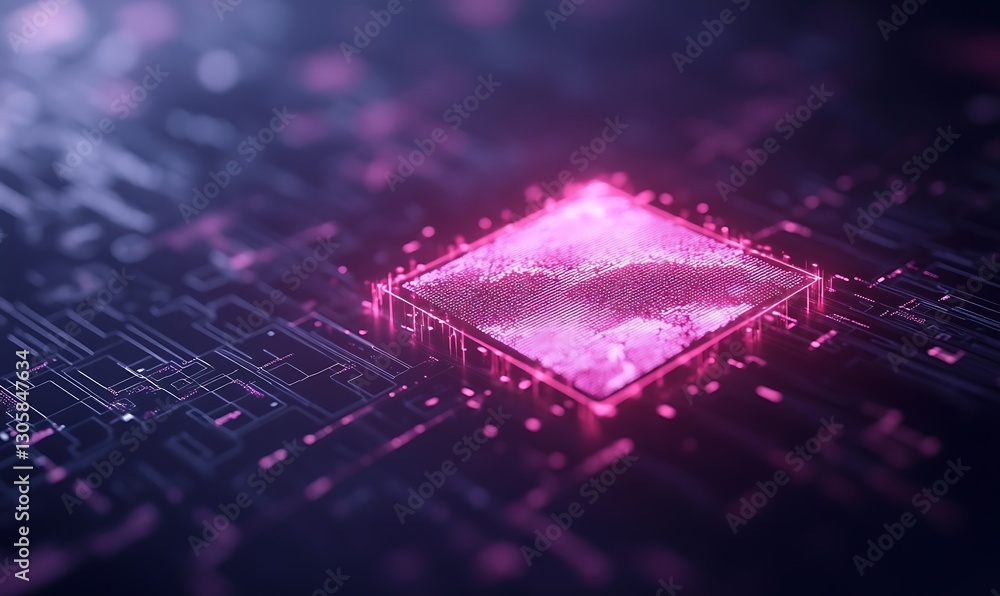 Poster AI-powered financial forecasting system image featuring a glowing design.