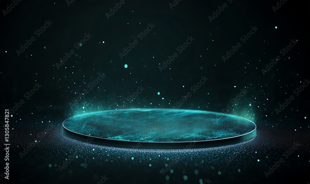 Poster AI-powered financial forecasting system image featuring a glowing aesthetic.