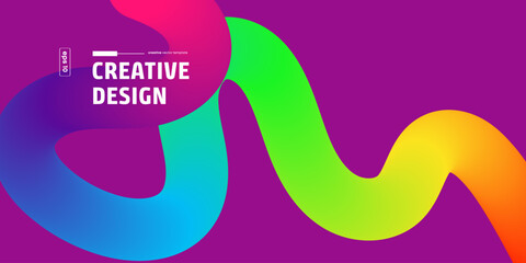 Abstract Colorful Waves Creative Design Background Graphic