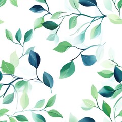Repetitive seamless pattern of leaf foliage for fabric design.