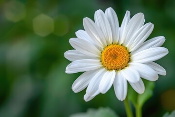 Close-up of a white daisy with yellow center