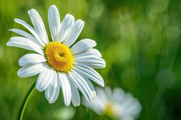Fototapeta premium Close-up of a vibrant white daisy flower