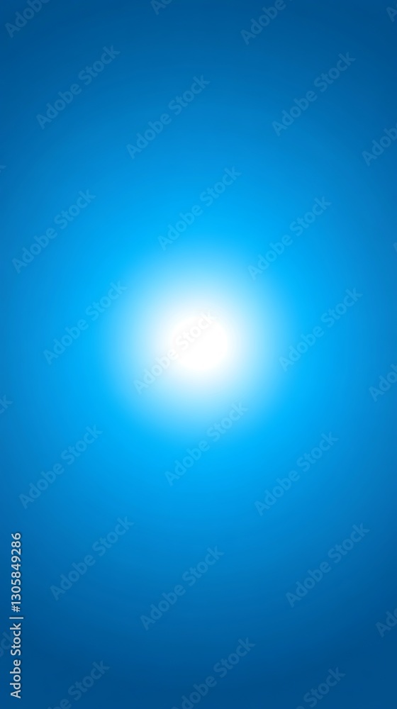 Poster glowing orb in a azure sky: an ethereal background presentation