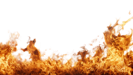 An explosive display of fire engulfs the bottom of the frame, showcasing vibrant oranges and yellows that dance and flicker, creating a captivating visual spectacle.