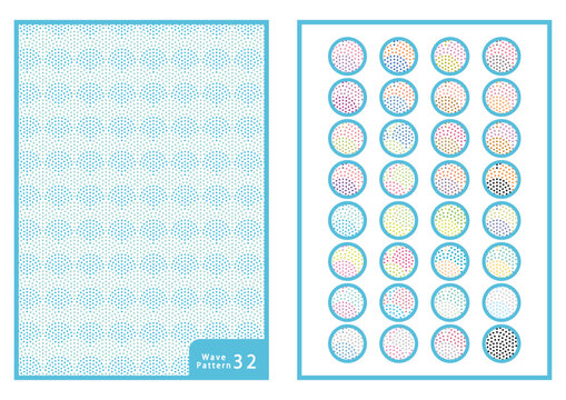 2色ウェブトーン|背景や効果、見本にも使える波打つデジタルトーン32種類_CS6