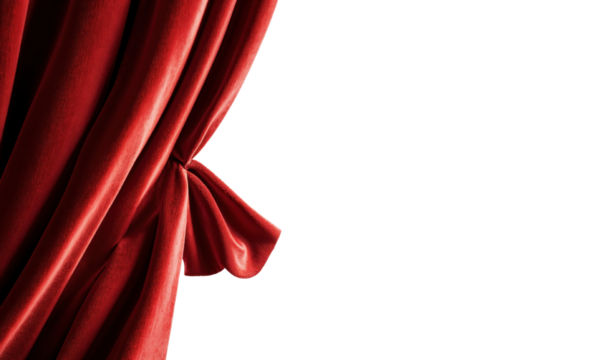 A Dramatic Stage Reveal with Rich Red Velvet Curtains, Perfectly Capturing the Essence of Anticipation and Excitement Before a Spectacular Performance Unfolds on Stage.
    
  