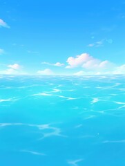 Obraz premium Vibrant turquoise ocean under a clear blue sky