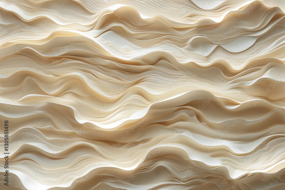 Aufkleber calm cream background with subtle waves and smooth textures