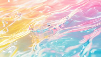 Obraz premium Abstract vibrant water splash background with pastel colors.