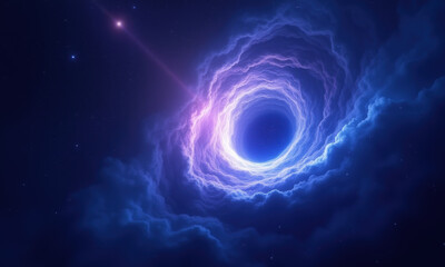 Obraz premium Cosmic Vortex: Nebula Space Tunnel - Abstract art
