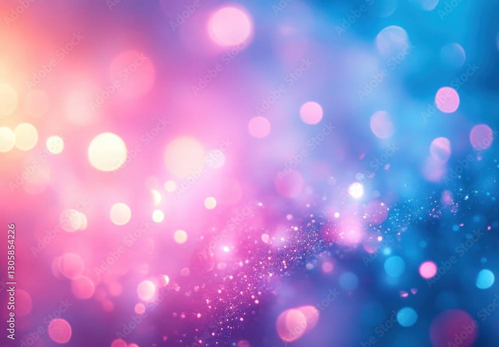 Aufkleber vibrant abstract background with colorful bokeh effect and soft glowing lights in shades of blue, pi