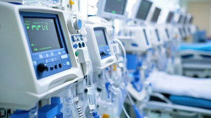 Fototapeta premium Hospital safety inspection with emergency power systems, oxygen tanks, and hygiene protocols.