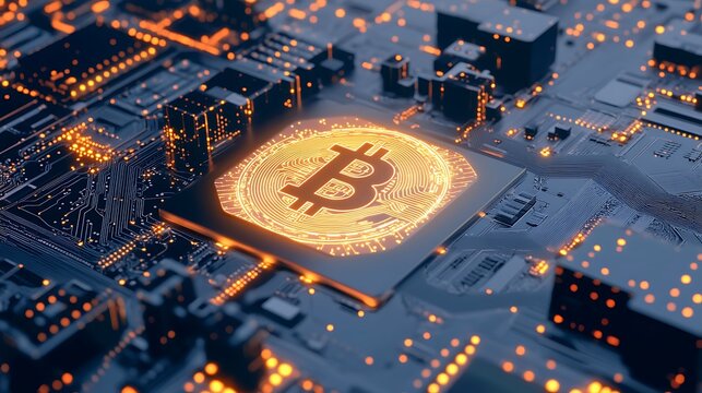 Futuristic metaverse concept featuring AI-powered virtual economy elements.