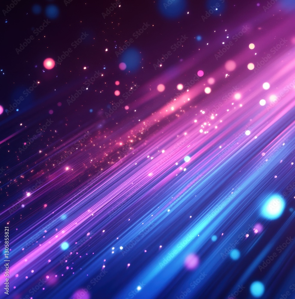 Poster vibrant abstract background with colorful light trails and bokeh effect for creative and artistic us