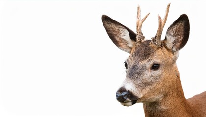 Fototapeta premium roe deer buck isolated on white