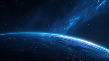 Fototapeta premium Stunning view of Earth from space at night