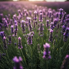 Obraz premium Lavender Field. Beautiful Violet Flowers