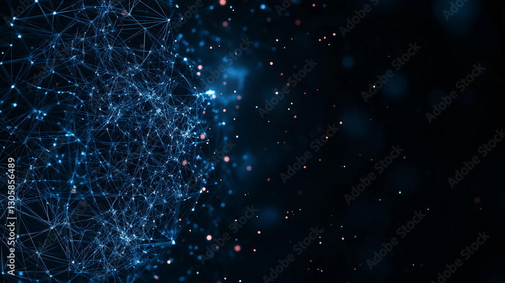 Poster abstract data network: a captivating image of an abstract data network illuminates the complexities 