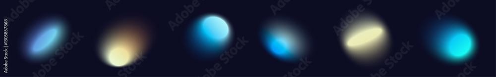 Poster abstract gradient background with soft blue and yellow color transition, blurred fluid shapes, grain