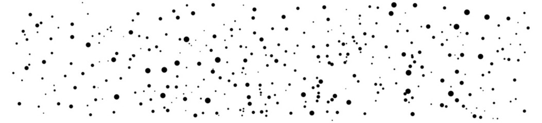 Seamless messy dot pattern, random tiny speckled texture with faded noise effect, black and white grunge polka background. Flat vector illustration isolated on white background.