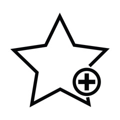 Add to Favorite Star Icon  Isolated Star Symbol on White Background for Quick Access