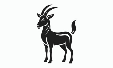 Goat silhouette vector