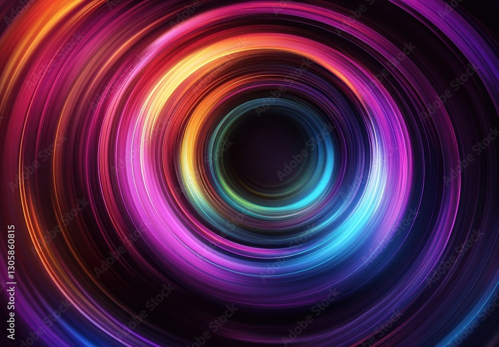 Poster vibrant abstract background with swirling colorful circular patterns creating a dynamic energy flow 