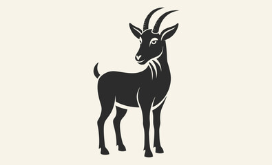 Goat silhouette vector
