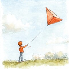 People are playing with kite outdoors in Spring.