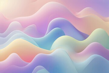 Enchanting Pastel Gradient Blends in Tranquil Abstract Background