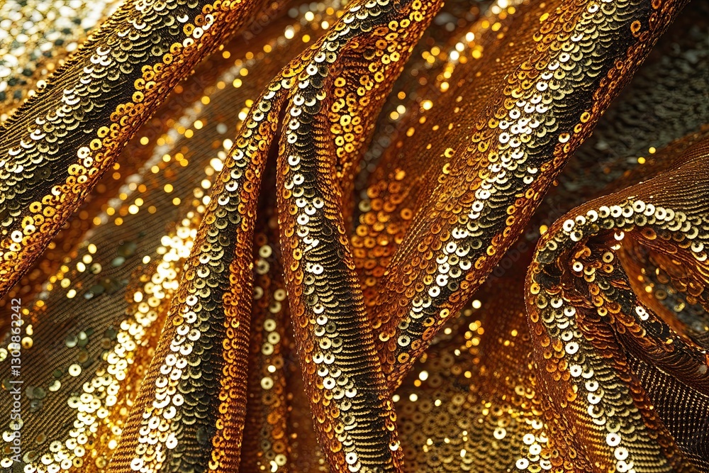 Poster luxurious shimmering golden sequin background texture for elegant design