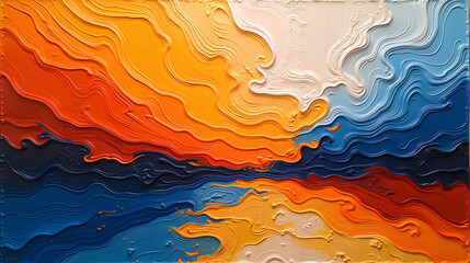 Organic Impasto Oil Texture