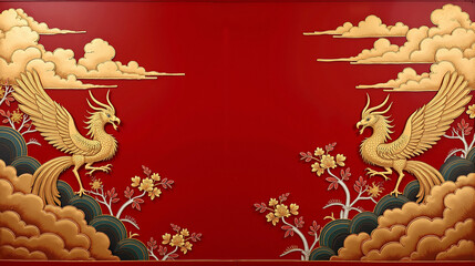 Lacquerware Phoenix Feather Art