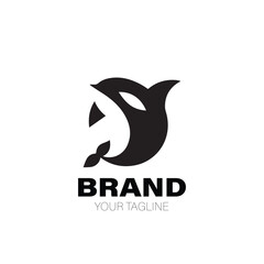 Orca Logo. Orca Logo Design. Orca Logo Brand. Orca Logo Vector Design Isolated on White Background