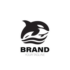 Orca Logo. Orca Logo Design. Orca Logo Brand. Orca Logo Vector Design Isolated on White Background