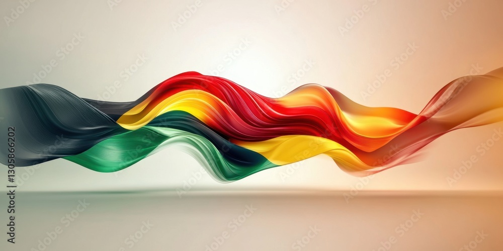 Aufkleber flowing colors of unity: an abstract representation of national identity and harmony through vibrant