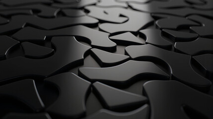 Geometric Puzzle with Interlocking Shapes