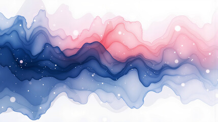 Abstract Watercolor Mist with Calligraphy