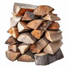 Stacked Firewood: Sustainable Natural Wood Supply for Eco-Friendly Heating and Rustic Outdoor Living