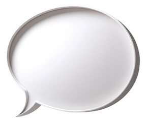 Freigestellte leere Sprechblase auf transparentem Hintergrund.