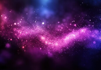 Obraz premium Vibrant Cosmic Scene with Twinkling Stars and Colorful Nebula in Deep Space, Ideal for Background or Creative Projects